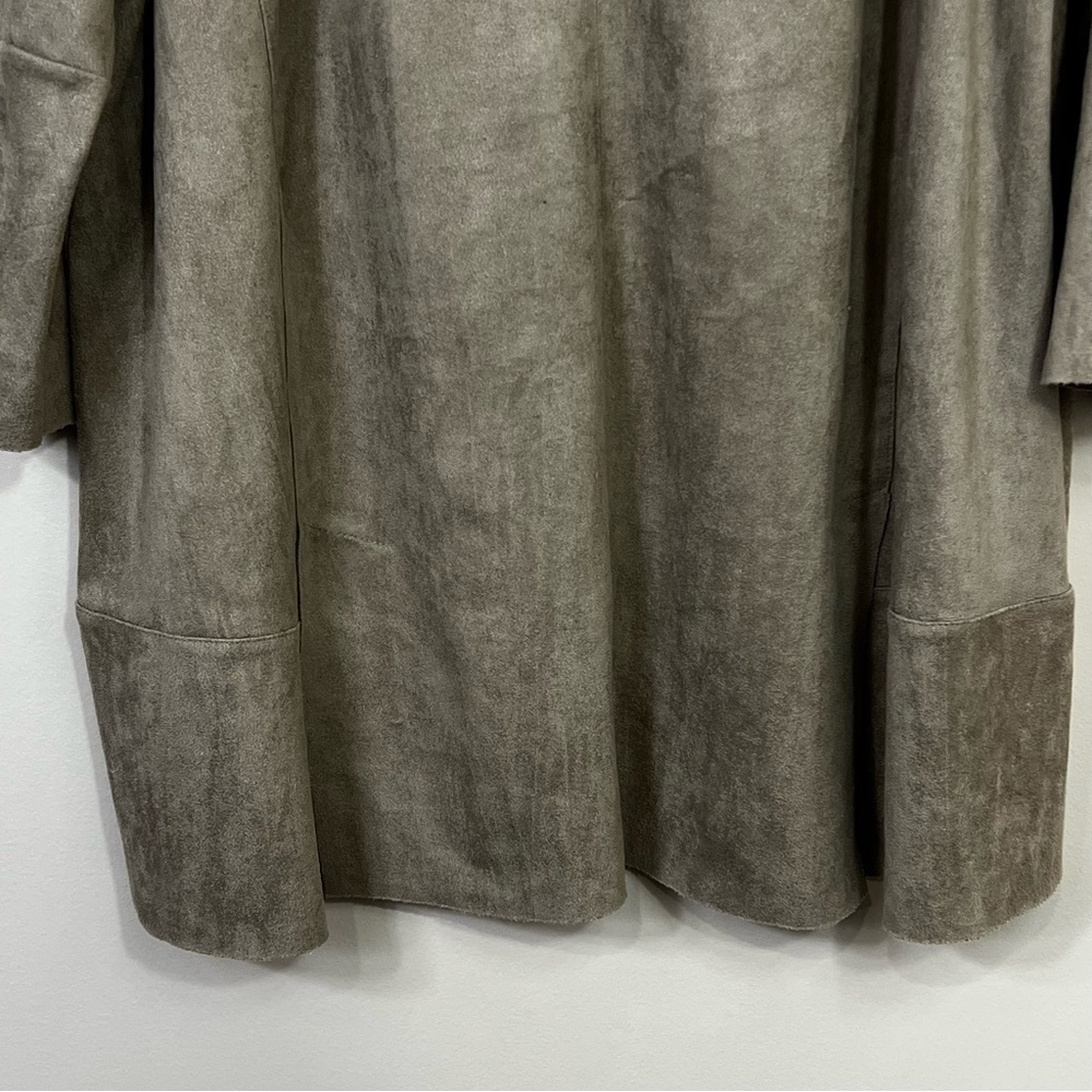 Soft Surroundings Lizzy Faux Suede Tunic Top Gray 1X - Picture 5 of 10
